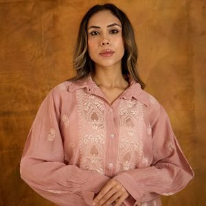Gul-e-Pari (Chikankari Collared Shirt / Tunic)