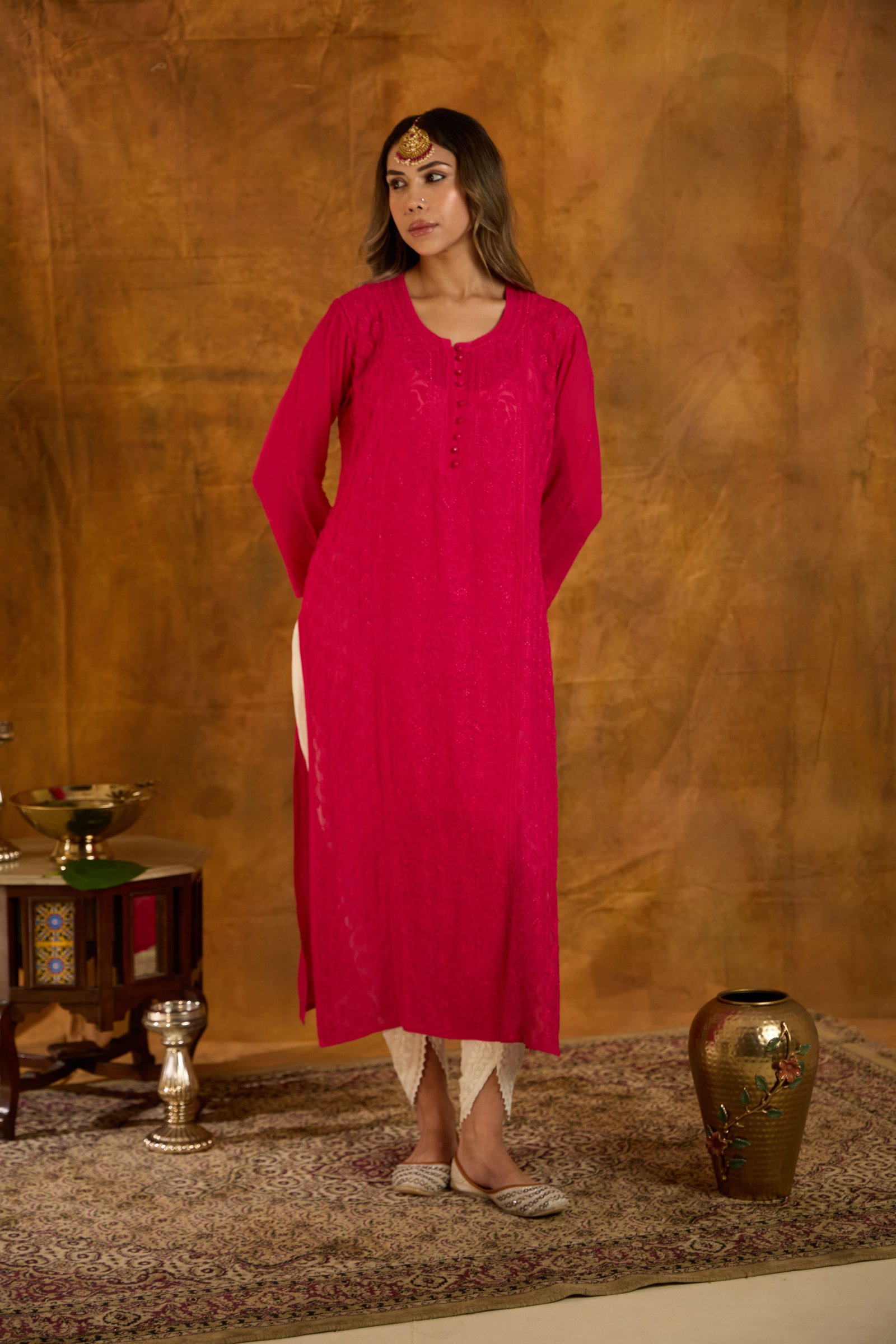 Gul-e-Rani (Georgette Chikankari Kurti)